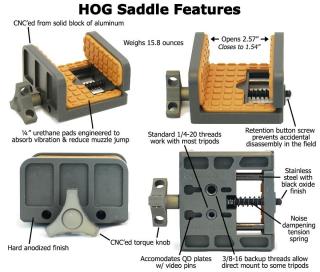 HOG Saddle, OD Green w/Brown Pads
