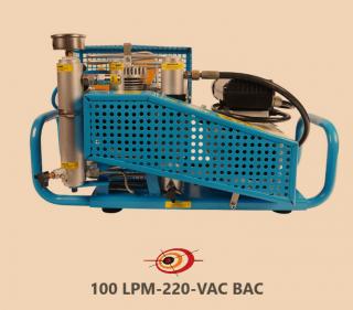 Light Industrial, Four Stage 320Bar 100 liter per minute, 220 VAC, Forced Air Cooling, Breathing Air Dive Cylinder Compressor